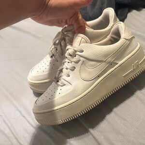 Nike Air Force platform Women's White Sneakers